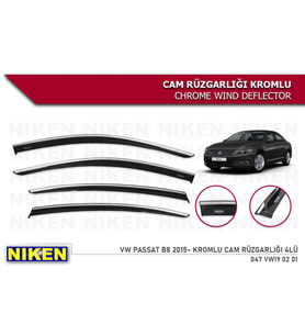 Vw Passat b8 Kromlu Cam Rüzgarlığı Niken 2015+ (Beyaz)
