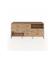 Hyperion Konsol 2 Raflı 7 Çekmeceli  220x44x99 Çam-Çam