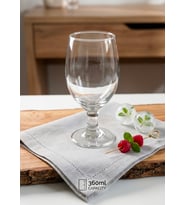Şeffaf Cam Kadeh Bardak - Ayaklı, Şık Tasarım, Su, Bira, Meşrubat Bardağı 360 ml 4'lü Set