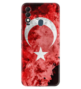 Tecno Spark 8T Kılıf Resimli Desenli Baskılı Silikon Şanlı Türk Bayrağı 1315