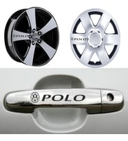 Polo Kapı Kolu Jant Sticker (10 Adet) Etiket Yapıştırma Z143