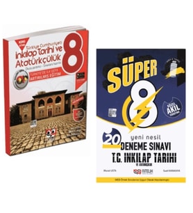 Nitelik Yayınları 8. Sınıf LGS T.C. İnkılap Tarihi ve Atatürkçülük Artırılmış Konu Kitabı + 20 Denem