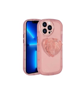 Apple iPhone 13 Pro Uyumlu Kılıf Kamera Korumalı Pop Soketli Renkli Zore Ofro Kapak (Pembe)