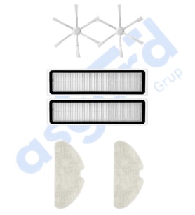 Dreame D10S, D10S PRO, D9 MAX GEN2 Uyumlu 2 Yan Fırça 2 Filtre 2 Mop PKT-iasgf0000213