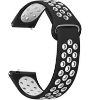 Xiaomi Watch S1 Active için Rainbow Gently Band Kordon Siyah Beyaz [Watch S1 Active ile Uyumlu Kordon - Siyah - Beyaz]