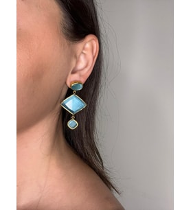 Kadir Jewellery 22 Ayar Altın Kaplama Kadın Sallantılı Küpe -El İşçiliği Ve Hipoalerjenik Küpe