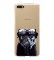 PrintiFy Huawei Honor 7S ile Uyumlu 1mm Slim Fit Köpek 3 050f Baskılı Şeffaf  Kılıf