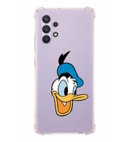 Samsung Galaxy A32  Köşe Korumalı Antişok Kapak Donald Duck Tasarımlı Şeffaf  Kılıf