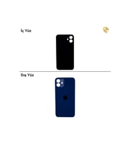 iPhone 12 Mavi Renk Arka Kapak Arka Cam Batarya Kapağı Lazer Kesim Kapak Pil Kapağı