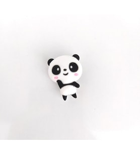 Panda Terlik Ayakkabı Süsü Silikon Kız Erkek Aksesuar 1 Adet Hediye