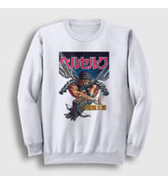 Presmono Unisex Beyaz Manga Anime Berserk Sweatshirt