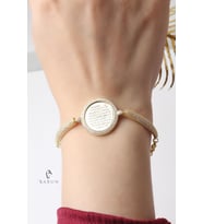 Ayetel Kürsi Bileklik 925 Ayar Gümüş Zirkon Taşlı Kelepçe Yuvarlak Zincirli Bileklik (Gold)