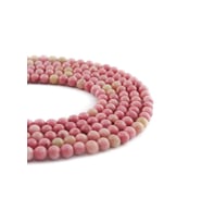 Rodonit Doğal Taş Parlak Pembe Küre Kesim 4mm Dizi [AA]