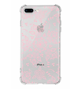 Apple iPhone 7 Plus Uyumlu Köşe Korumalı Antişok  Kapak Nostalji Desen Tasarımlı Şeffaf  Kılıf