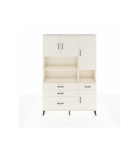 Arges Gardrop 9 Raflı 4 Çekmeceli 4 Kapaklı 132x30x195 Aytaşı-Aytaşı