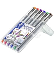 Staedtler 6 Pigment Liner Karışık Renk 0.3mm 6lı Set