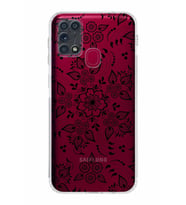 Samsung Galaxy M31  Kamera Korumalı Kapak Nostalji Desen Tasarımlı  Şeffaf  Kılıf