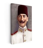 Kanvas Tablo Atatürk Fesli Gençlik Atatürk Tablosu Ev Ofis Duvar Dekoru