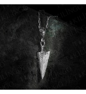 925 Ayar Gümüş Viking Motifli Eskitme Model Usta İşi Erkek Kolye