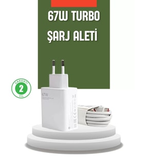 67 Watt Turbo Şarj Cihazı Redmi Note 10 11 12 Uyumlu