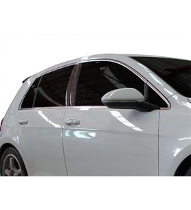 Volkswagen Golf Uyumlu 7 Cam Çerçevesi 10 Parça Krom 2013 Ve Sonrası
