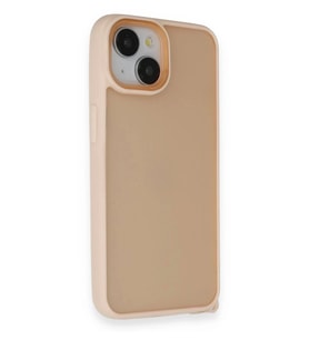 Newface Apple iPhone 14 Kılıf Elegant Kapak - Pudra