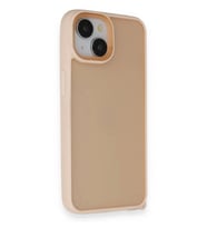 Newface Apple iPhone 14 Kılıf Elegant Kapak - Pudra