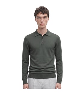 Lexroo Anthony Jackson Premium Erkek Polo Yaka Triko Kazak Massimiliano (HAKİ, M)