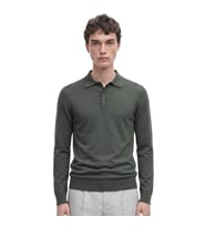 Lexroo Anthony Jackson Premium Erkek Polo Yaka Triko Kazak Massimiliano (HAKİ, M)