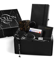 Mermer Desenli Kupa & Güneş Gözlüğü & Kişiye Özel Defter & Kişiye Özel Cüzdan & Kartvizitlik & Anahtarlık & Tesbih Hediye Seti