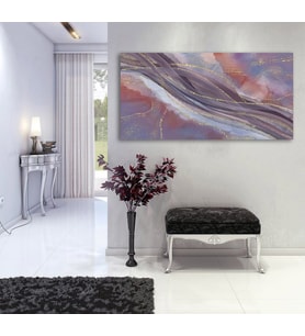 Tablolife Soyut Mor Mermer Yağlı Boya Dokulu Tablo 90X120,Çerçeve;Çerçevesiz