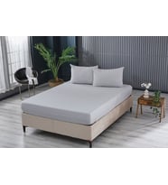 Colourful Fitted Çarşaf Tek King Size - Gri