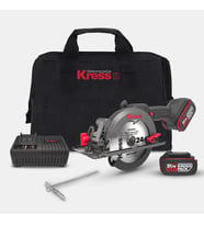 Kress KUE11 20Volt 4.0Ah. Li-ion 140MM Çift Akülü Kömürsüz Profesyonel Çok Amaçlı Daire Testere