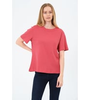 Kadın Bisiklet Yaka Kısa Kollu  Basic T-Shirt - İnterlok Kumaş