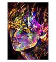 Koyu Neon Bts V Dijital Resim Tablo Ahşap Poster Dekoratif Kod1225