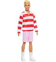 Barbie Fashionistas Ken Bebek Kırmızı Beyaz Polo Tişörtü, Pembe Şortu, Uzun Beyaz Çorapları Ve Spor (Çok Renkli)