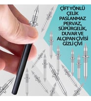 Çift Yönlü Çelik Paslanmaz Pervaz, Süpürgelik, Duvar ve Alçıpan Çivisi 25 li