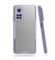 Xiaomi Mi 10T Pro 5G Kılıf Kamera Korumalı Arkası Şeffaf Silikon (Mor)