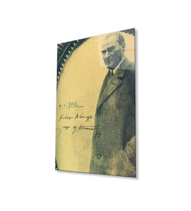 Atatürk Cam Tablo 4mm Dayanıklı Temperli Cam, Atatürk Glass Wall Art (Çok Renkli)