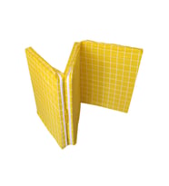Katlanır Yatak Yer Yatağı Sünger Yatak Tek Kişilik 80x180 Sarı Pano 6 Cm