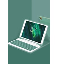 iPad Pro 11 (2024) Kılıf KC01 Smart Klavyeli Tablet Kılıfı - Koyu Yeşil