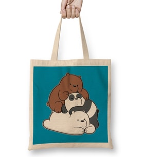 We Bare Bears 021 Bez Çanta Uzun Saplı