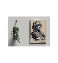 Postera Şerefxanê Bedlîsê - Şerefhanê Bitlisi Çerçeveli Posteri (32X47 cm ÇERÇEVELİ) (Siyah-Gri)