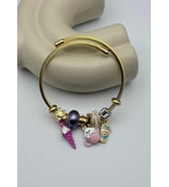 Çelik Gold Sevimli Charmlı Pandora Bileklik - 26blk32