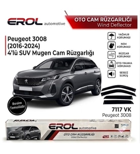 PEUGEOT 3008 (2016-2024) 4'LÜ SUV CAM RÜZGARLIĞI