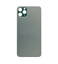 Apple iPhone 11 Pro Uyumlu, Logolu, Arka Pil Batarya Kapağı - LAZER KESİM - LENS HARİÇ (Yeşil)