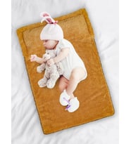 Harika Peluş Bebek Pelüş Uyku Seti %100 Yerli (Kahverengi)