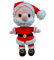 Minyatür Noel Baba Bebek Amigurumi Organik Oyuncak