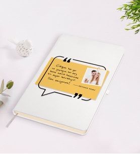 BK Gift Kişiye Özel Kendi El Yazın Mesajlı Fotoğraflı Hediye Beyaz Defter