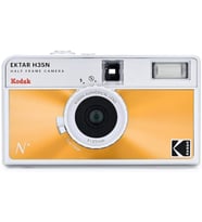 EKTAR H35N Yarım Çerçeve Film Kamera, 35 mm, Yeniden Kullanılabilir, Odaksız, Ampul Fonksiyonu, Dahili Yıldız Filtresi, Kaplamalı Geliştirilmiş Lens (Film ve AAA Pil Dahil Değildir) (Cam
